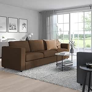 Red Beech Wood Sofa 200x80x70cm - Brown